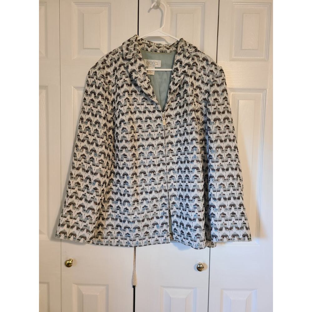 Elana by Tanner size 18 women's zip up blazer jacket